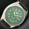 VINTAGE SEIKO 5 AUTOMATIC 7009A JAPAN MENS GREEN COLOR DIAL WATCH A708759-1