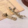 1pc Desktop Incense Holder Sculpture Brass Ornament Antique Bamboo Raft Fishing Boat Fisherman Art Modeling Decoration