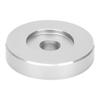 45 RPM Platespilleradapter Stor Hull Konverteringsplate Vinyl Svart Klemmeadapter for de fleste Plater med Stort HullSølv