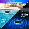 Solar Swimming Pool Lights RGB Color Float Pool Lights Waterproof with Remote IP65 Pool Decor Lighting for Inground Outdoor