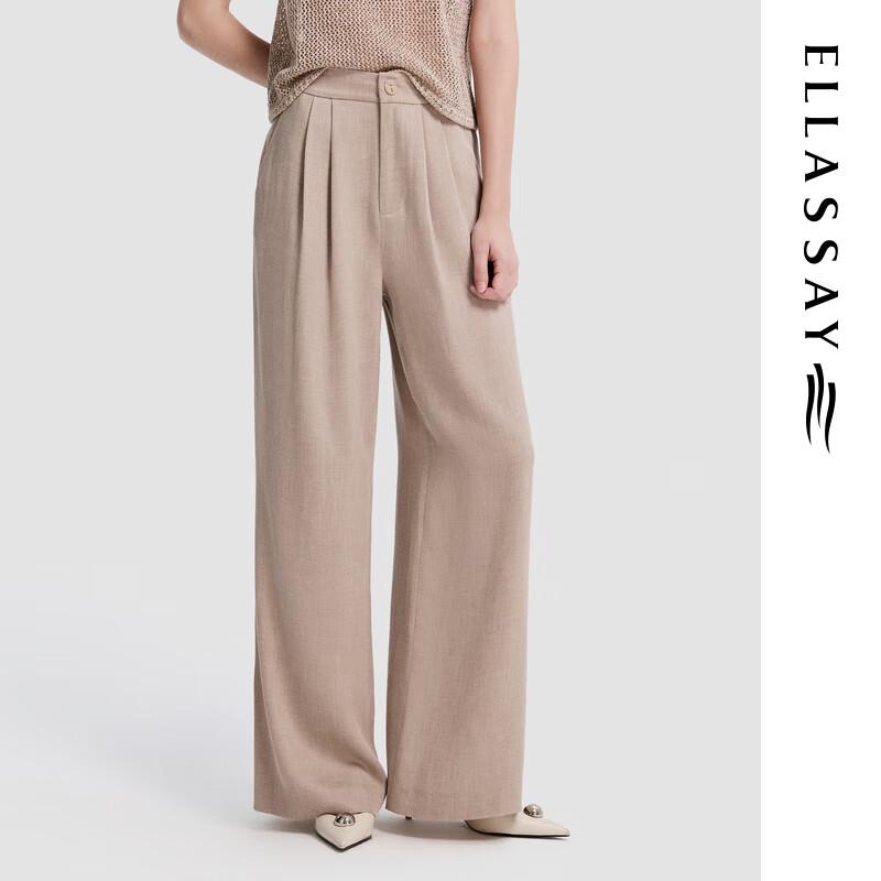 

ELLASSAY Women s Tencel Wool High-Waist Straight-Leg Pants S