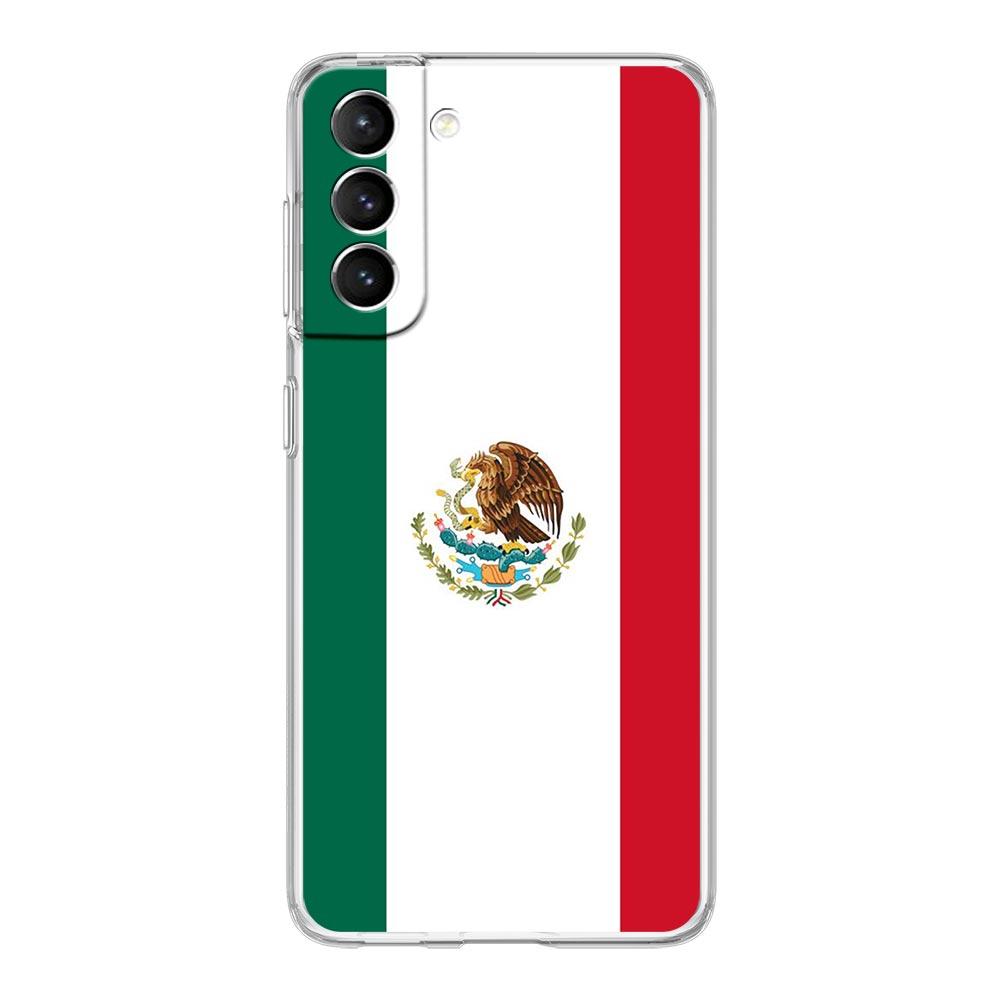 Mexico Flag Clear Phone Case For Samsung Galaxy S24 Plus S23 FE S22 S21 S20 Ultra 5G S10 S10E S9 S8 Soft Silicone Cover