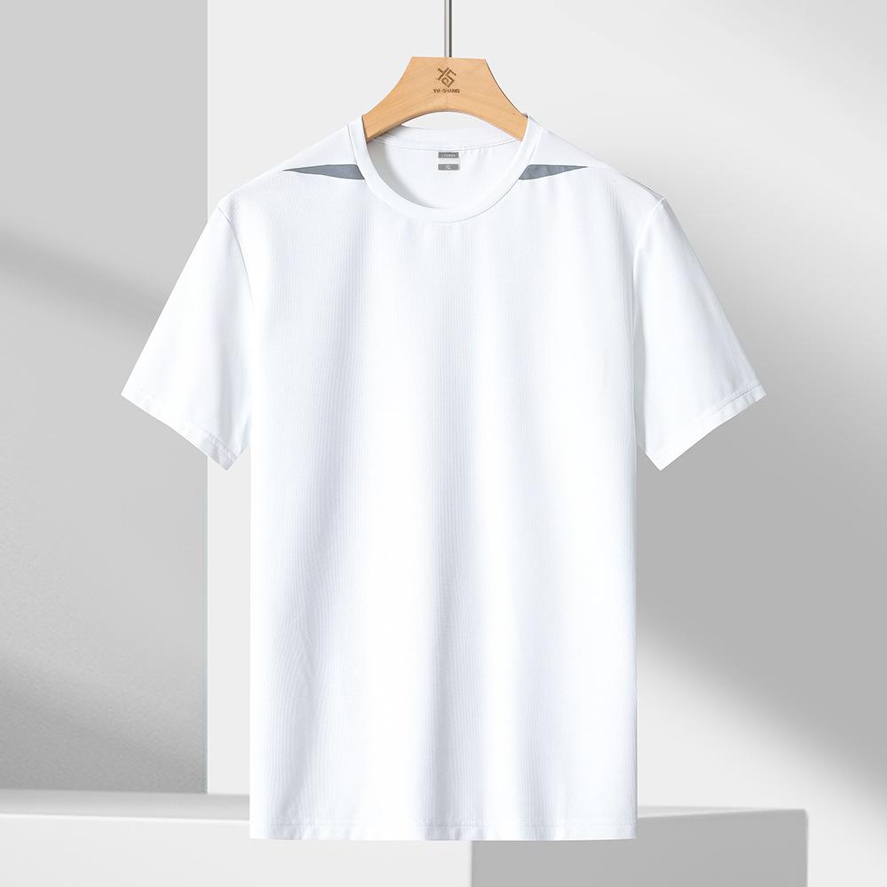 Cool Ice Silk Short Sleeve Men's Summer Mountaineering Fitness Men's Breathable Sports Top