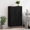 Highboard In Black Oak Look 69.5 X 31 X 115 Cm Particleboard