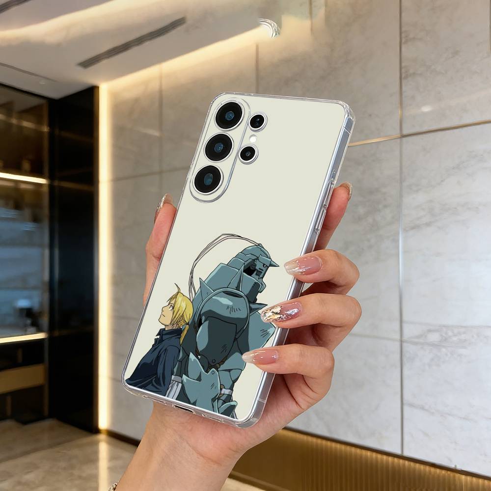 Popular anime-F-Fullmetal -Alchemist Clear Soft Silicone Phone Case forSamsung S25, S24, S21, S22, S23, S30, Ultra, S20, Plus