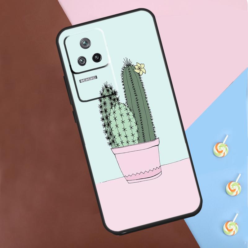 Plant Cactus Case For Xiaomi 13T Pro 14 12T 11T 12 13 Lite POCO F5 X3 X4 X5 X6 Pro M6 F3 F4 M5s Cover