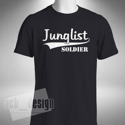 Koszulka Junglist Soldier Jungle Drum and Bass Old Skool Rave Mała do 5XL
