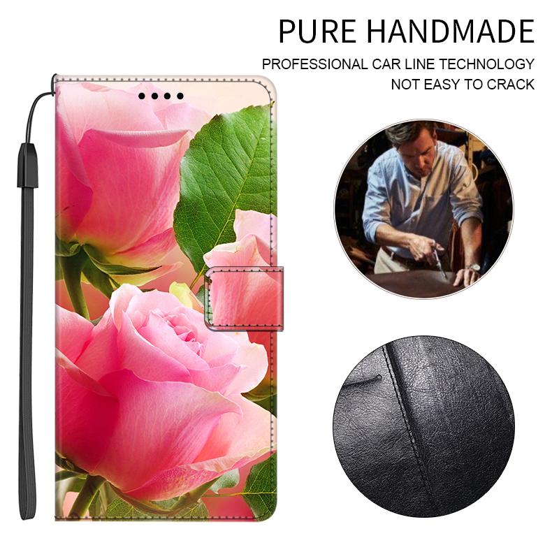 Leather Flip Cover for Samsung Galaxy A55 A35 A25 A15 A05 A05S 5G Case M35 M55 M15 Wallet Stand Magnetic Case Card Slots Fundas