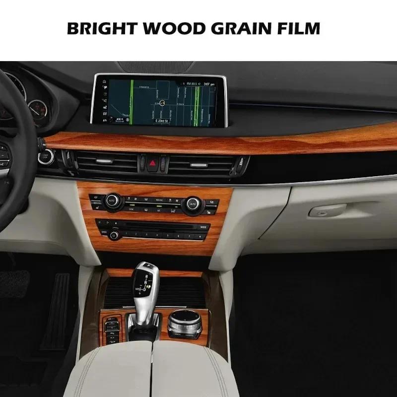 Auto Holzmaserungsfolie Aufkleber Decals Wrap Folie PVC Holzstruktur 10x100cm Universell Auto Karosserie Styling Dekor Auto Innenraum DIY