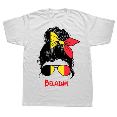 Funny Belgium Belgian Girl Woman Flag T Shirt Summer Graphic Cotton Streetwear Short Sleeve Birthday Gifts Tshirt Mens Clothing