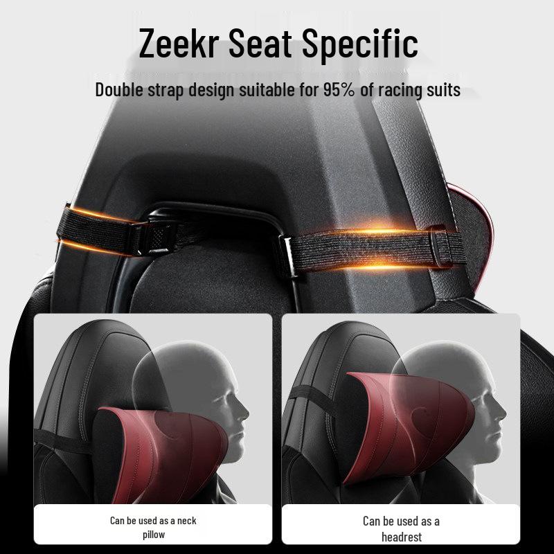 Zeekr 001 Headrest & Neck Pillow: Dedicated Car Seat Lumbar Support - Geek Car Accessory