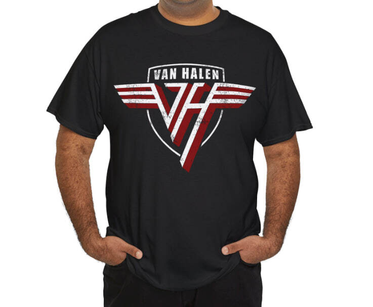 

Van Halen vintage 80s 90s guitar rock band black T-shirt Unisex T-Shirt XXXL