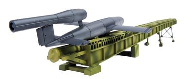 Model Collect Scale German V1 Flying Bomb Catapult Launcher Plastic Model Molded In Color 1/72 & UA72033,