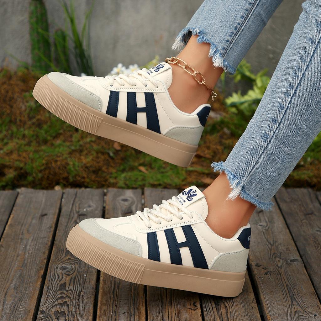 New Women Platform Sneakers Casual Anti-slip Designer Shoes Women Comfortable Lace Up Outdoor Sneakers  De Mujer