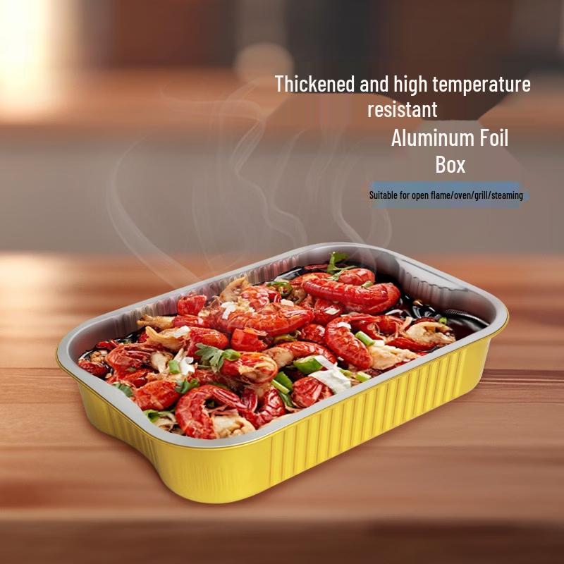 MDNG Golden Rectangular Aluminum Foil Food Containers