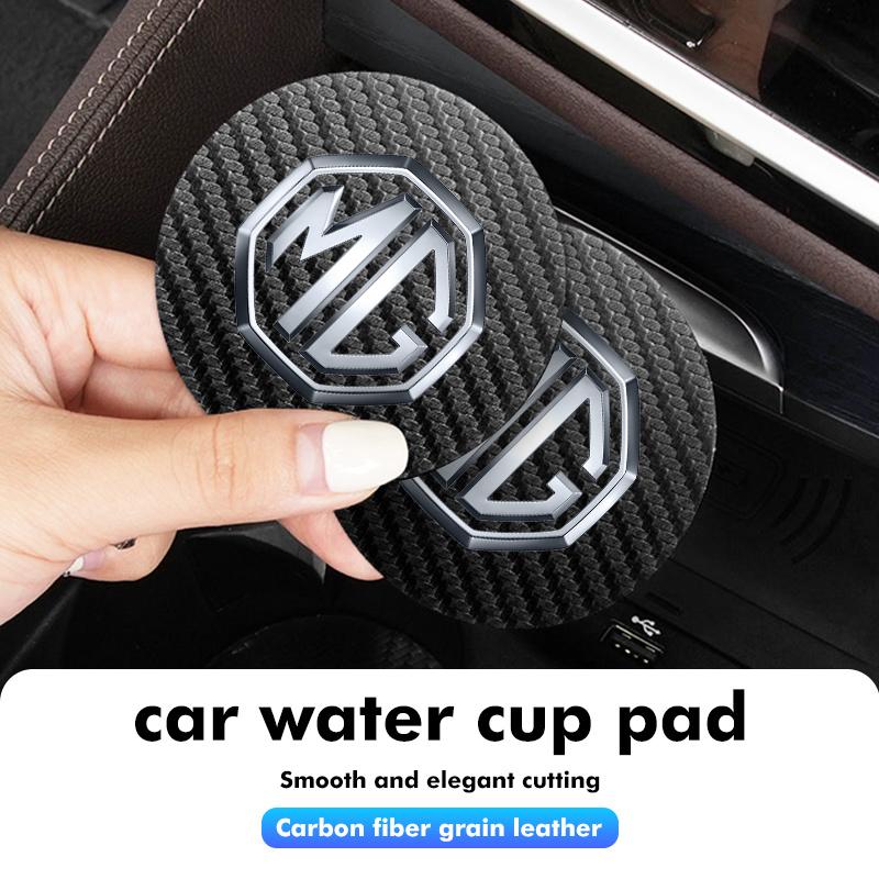 For MG 2pcs Car Water Cup Slot Anti-slip Mat Drink Bottle Hoder GT 3 5 6 7 GS Pilot HS ZS xus1