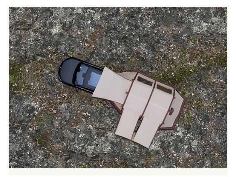 Inflatable Car Rear Tent: Thick Sun and Rain Protection Awning for Outdoor Camping