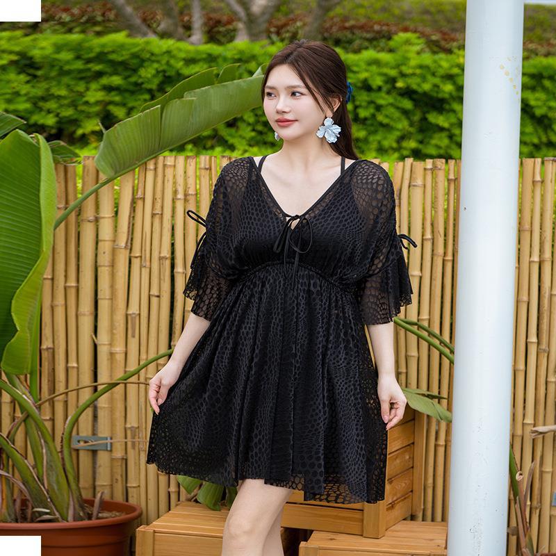 Plus Size 300 Jin Women's Swimsuit 2023: Loose, Tummy-Covering, 3-Piece Set - Slimming and Flesh-Hiding Design