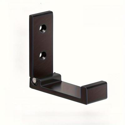 1 Stück Haken Wandmontiert Rostfrei Aluminiumlegierung Faltbarer Kleiderbügel, Schwarz Hochbelastbarer Metall-Kleiderbügel, zum Aufhängen von Kleidung, Handtüchern, Hüten, Taschen