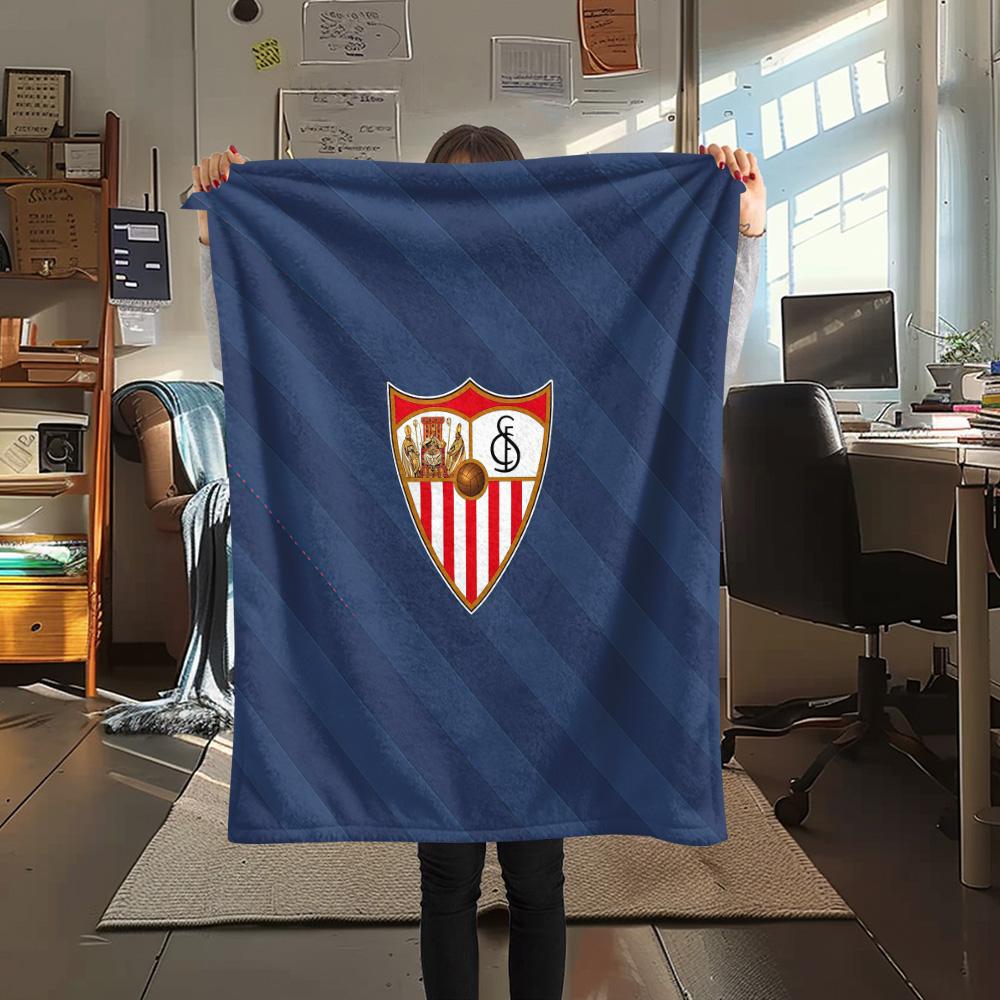 Sevilla FC Flannel Blanket, High Quality Comfortable for All Seasons, Home Decor, Warmth and Comfort