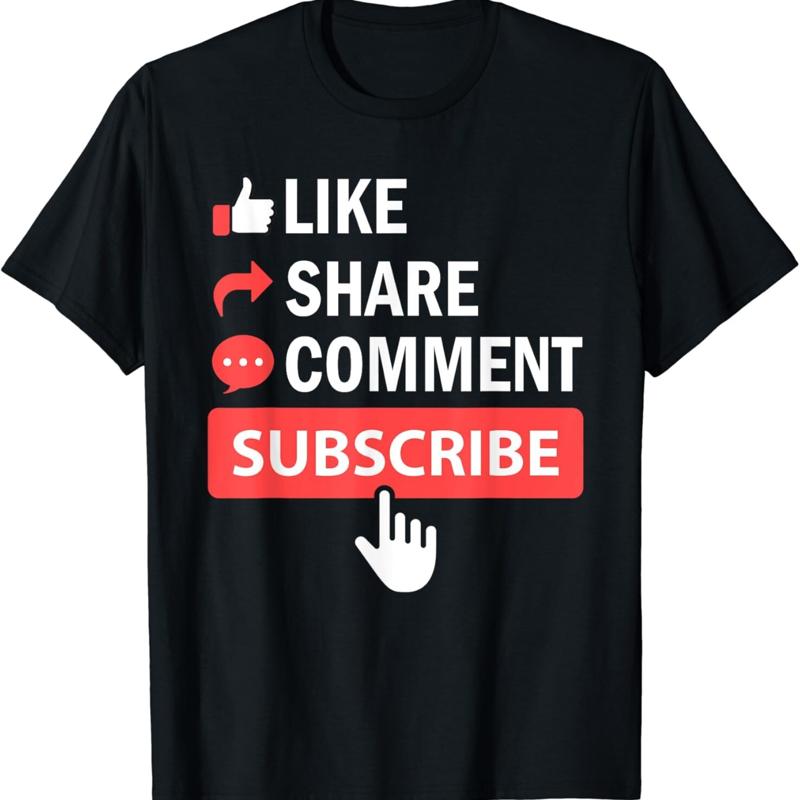 

Like Share Subscribe Comment Video Livestream Blogging T Shirt S разноцветный