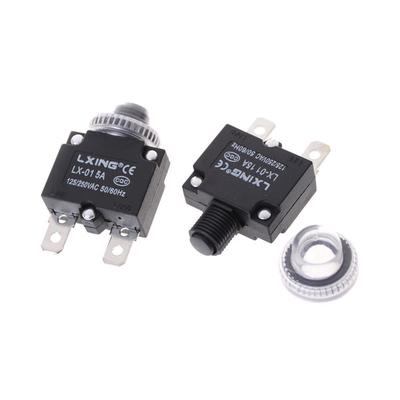 1Pc Terminals 2 Pin 125V/250V Overload Switch With 1Pc Waterproof Cover