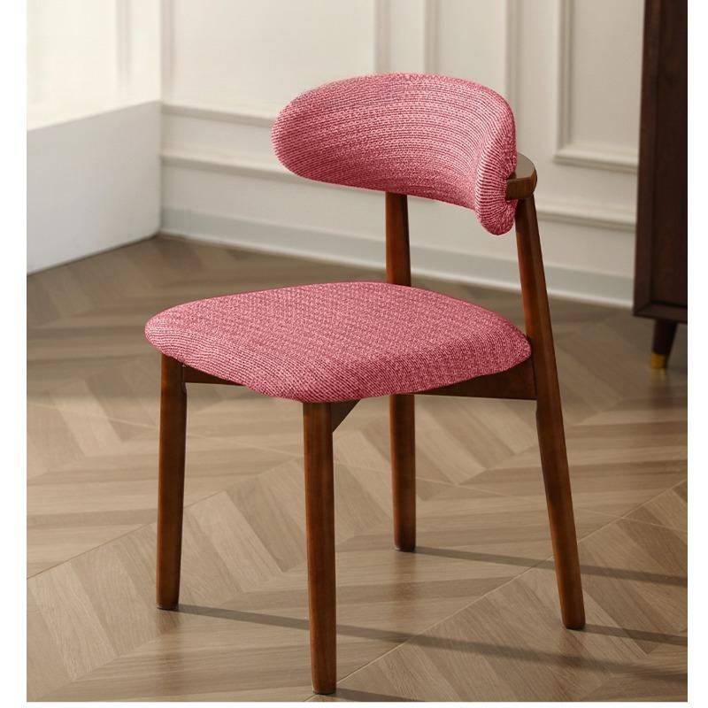 1/2/4Pcs Jacquard Office Chair Backrest Seat Covers Solid Wood Dining Chair Cover Elastic Seat Cover For Restaurant Dining Room