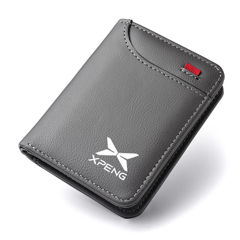 Multi Functional Car Wallet ID Credit Card Purse Auto Leather Storage Accessories For Xpeng MONA M03 P7 P7+ X9 G6 G9 P5 G7 N5 G3