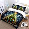 Christmas Tree with Music Notes Bedding Duvet Cover Set Duvet Cover Pillowcases  (1*Duvet Cover 2*Pillowcases, without duvet insert)