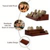 Secure Wood Coin Collection Display Stand Trapezoid Multi Layer with Stable Base for Family Safe Environments
