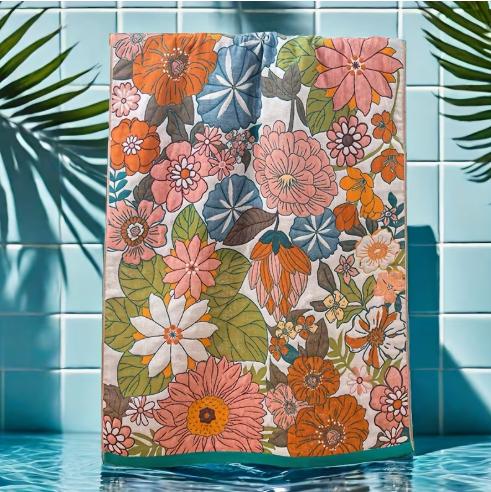 

Bath Towels with Beautiful Floral Patterns By The Seaside Summer Microfiber Beach Towels Bath Towels Beach Towels W40*H60(CM)