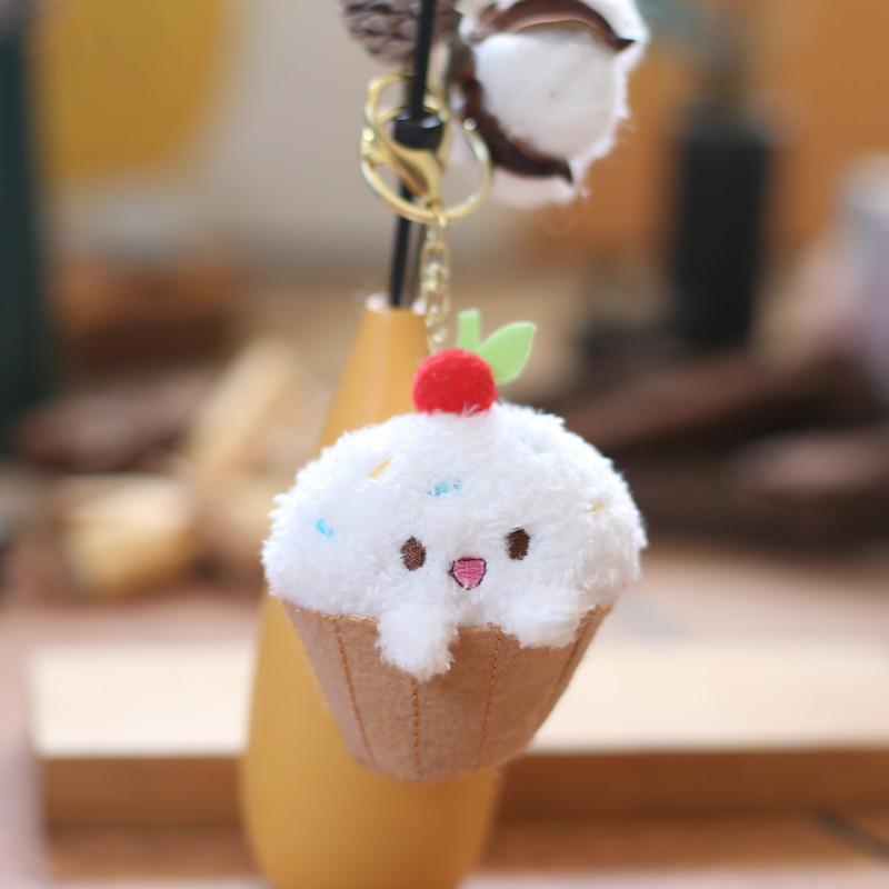 Chicken Pendant Cherry Plush Toy Keychain Stuffed Animal Accessory Teens For