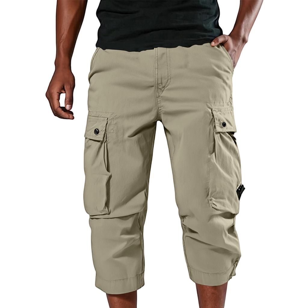 Herren Casual Color Outdoor Pocket Beach Arbeitshose Cargo Shorts Hose