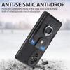 D2 for Honor 200 5G Case Elastic Card Holder Ring Kickstand Leather+TPU Phone Cover