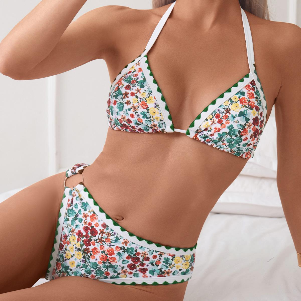 

Triangle Print Women s Bikini Swimsuit SH099 Large
