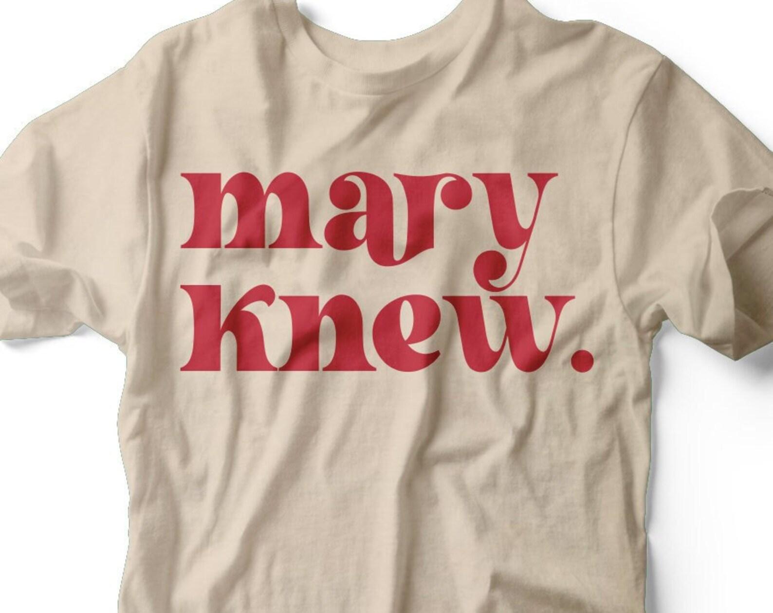 Mary Knew | Cream Classic Crew | T-Shirt M
