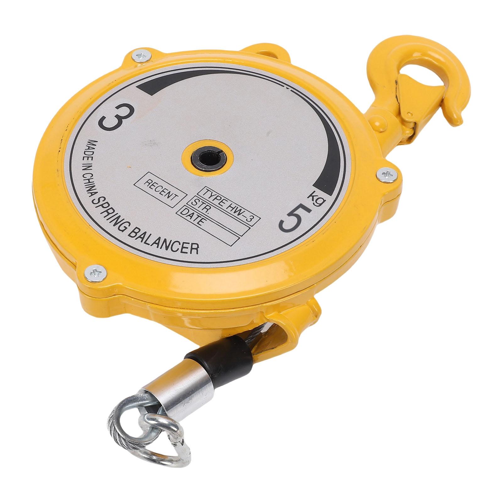 Koogeelife Spring Balancer 3-5Kg Load Bearing Self Locking Retractable Tool Holder With 1.9M Wire Rope And Hook
