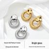 2025 European Geometric Titanium Steel Stud Earrings: Lightweight, Luxury, High-End Fashion for Women