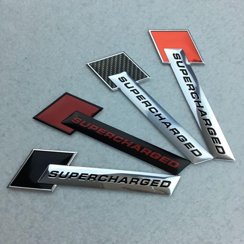 Styling Car Aluminum Stickers Supercharged Decal Emblem Badge Sticker For
