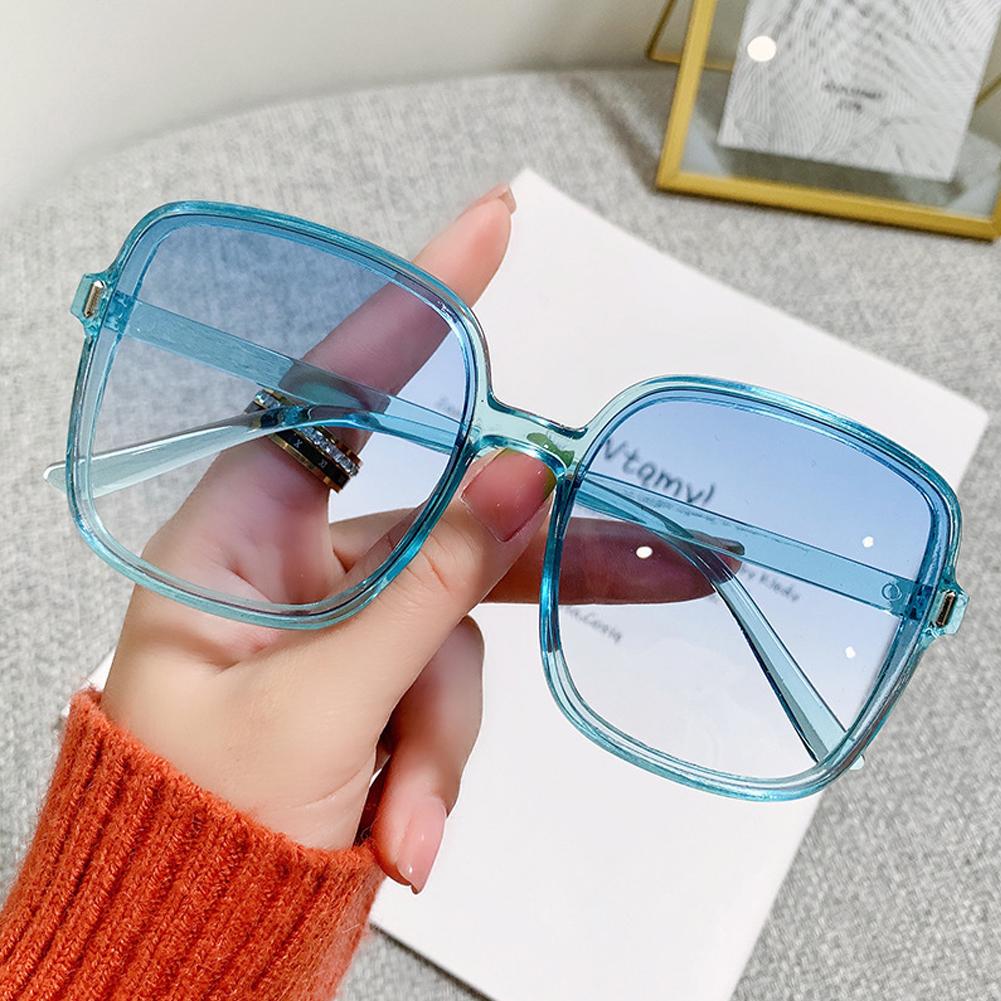 New Big Sunglasses Women Men Trendy Vintage Brand Designer Anti-UV Gradient Color Korean Version Glasses Fashion Accessories