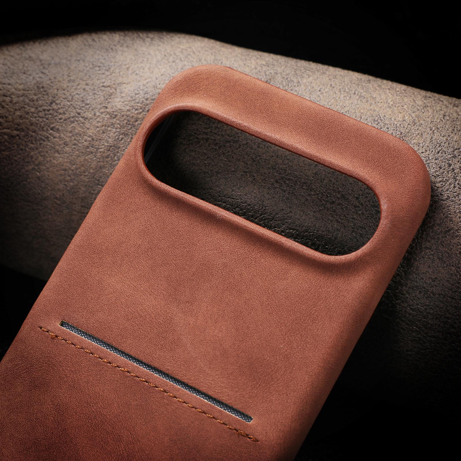 Case For Phone Yulin-003 Card Slot Wallet Pocket Sheepskin Leather Case For Google Pixel 11 10 9 Pro Xl 9A 8A 8Pro Business Shockproof Matte Cover
