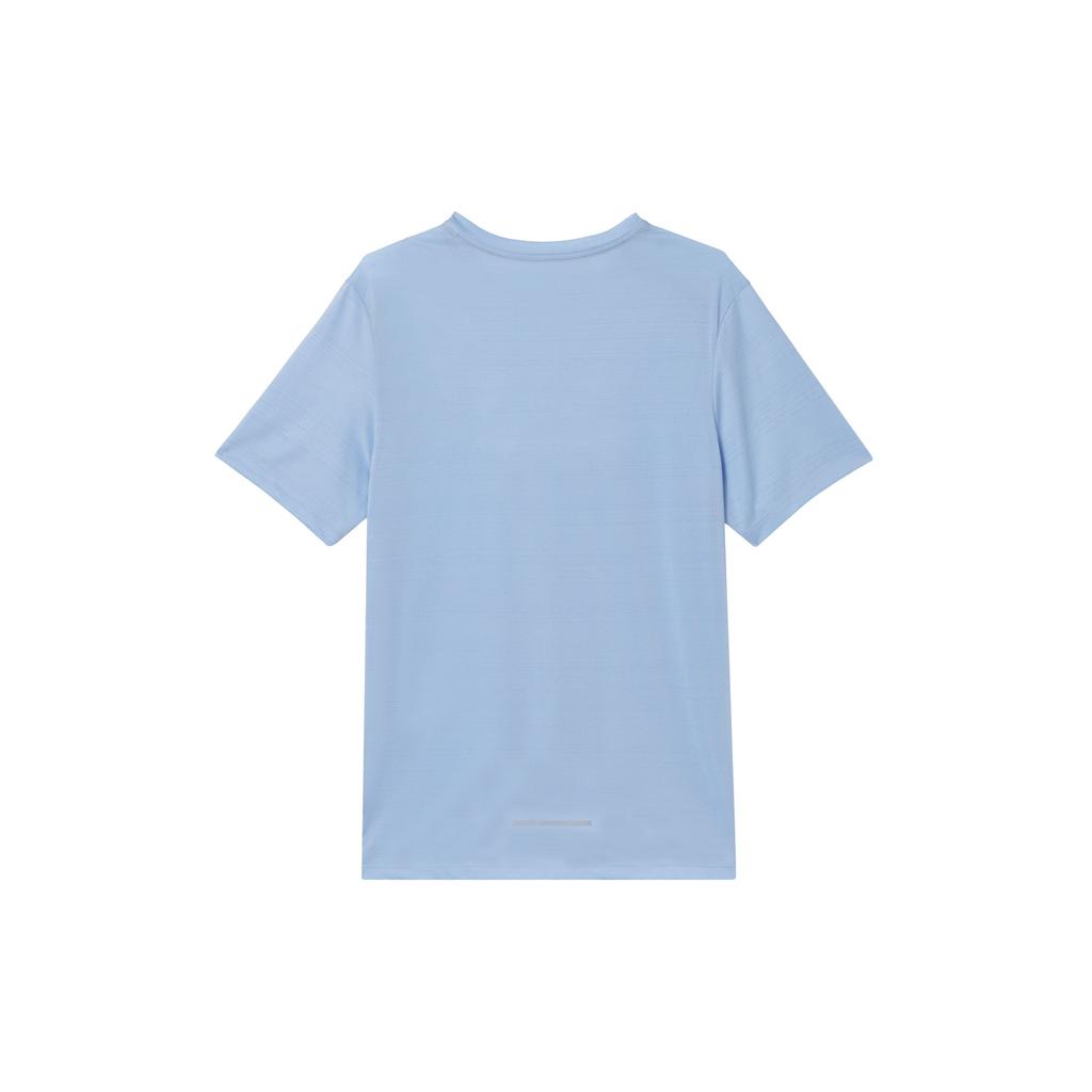 Nike Miler Logo Print Pullover Quick-Dry Running Reflective Breathable Crew Neck Short Sleeve T-Shirt Men T-Shirts Cobalt-Blue AJ7566-479