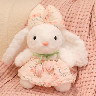 28cm New Simulated Yarn Skirt Rabbit Doll Stuffed Plush Toy Cartoon Anime Cute Pillow Gift for Children's Birthday Fun Doll