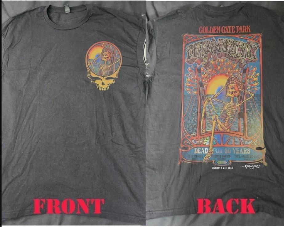 Dead Company 60 Years On August 2026 Golden Gate Park T-shirt size S-5XL XL