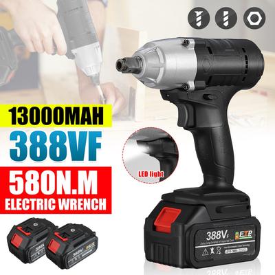 580N.M Cordless Impact Wrench 388VF Electric Wrench Drill Tool Guns 1/2Inch' Driver Rechargeable New