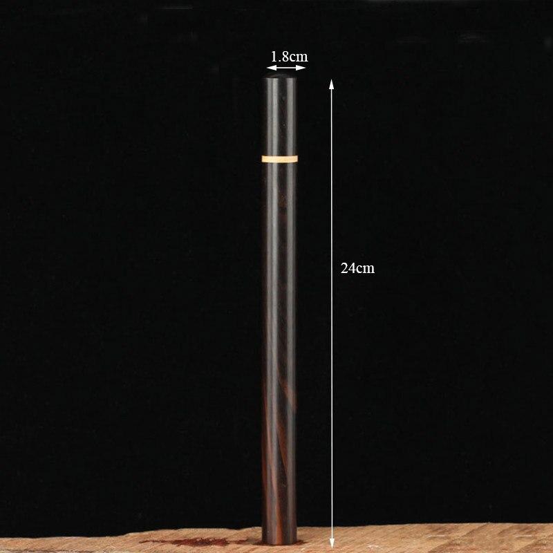 Quemador de incienso de madera negra de ébano hecho a mano, soporte de varilla de incienso hueco, juego de incensario con decoración del hogar de cobre puro