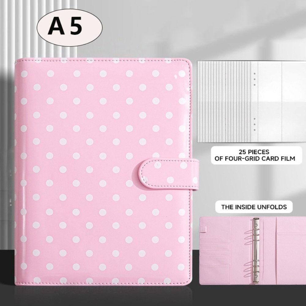 PU Leather Card Collector Album 6 Ring Refillable Notebook Binder New Photo Binder Book Idol Cards
