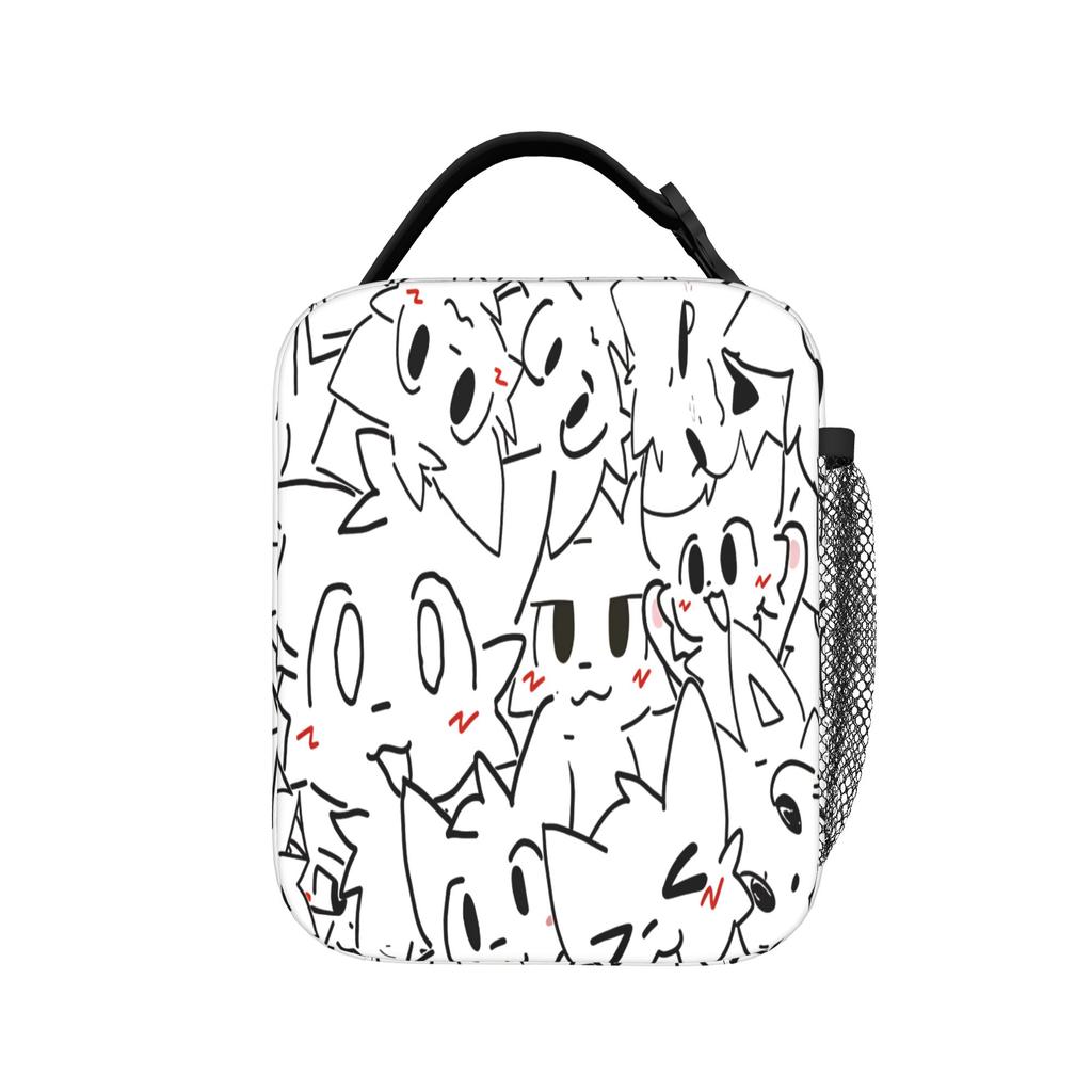 Boykisser Cat Lunch Bag For Women Print Lunch Box Vintage Outdoor Picnic Cooler Bag Convenient Oxford Thermal Tote Handbags