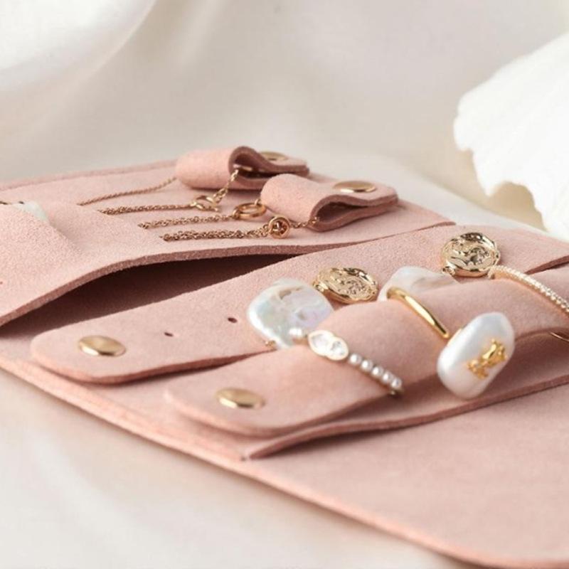 Multi-Function Portable Jewelry Pouch Simple Travel Storage Bag for Rings & Necklaces