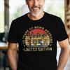 Cotton   Unisex Vintage  Limited Edition TShirt  Years Of Being Awesome Retro Birthday Short Sleeve Tee Tops